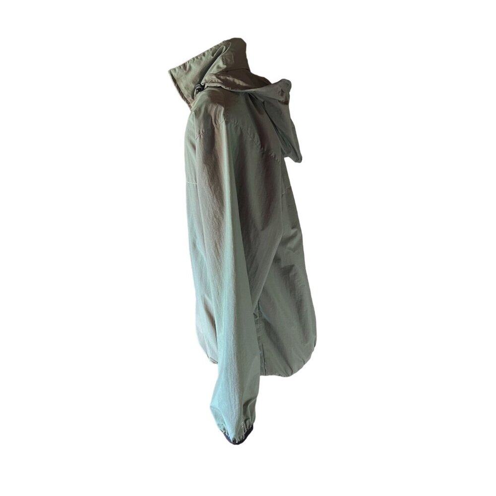 Izod XFG Mens Hooded Windbreaker Jacket L Nylon Olive Green Casual Outerwear - Picture 5 of 11